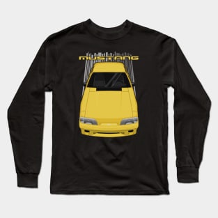 Mustang 1987 to 1993 Fox - Yellow Long Sleeve T-Shirt